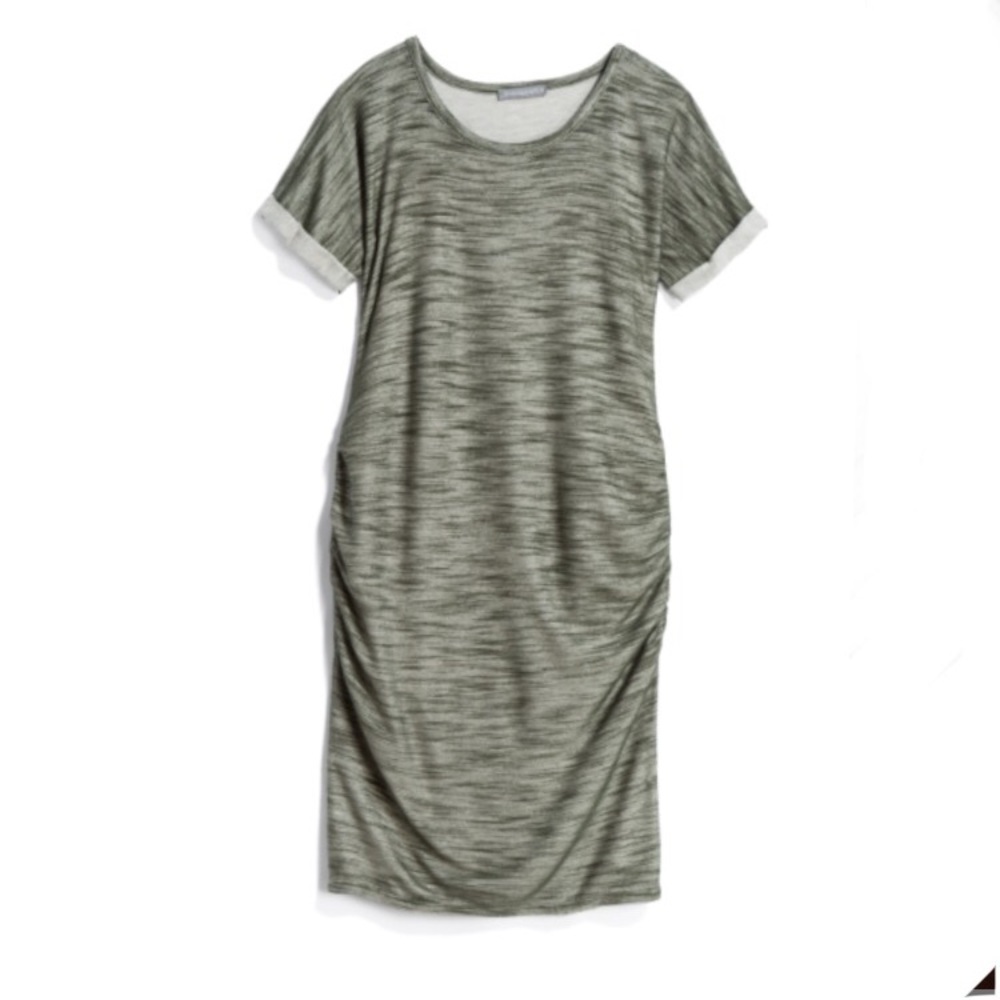 Jillyen Roll Cuff Maternity Knit Dress